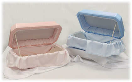 Traditional Pink and Blue Pet Caskets