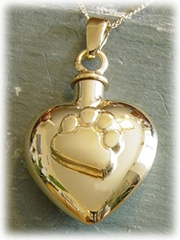 Paw Heart Pet Cremation Jewelry