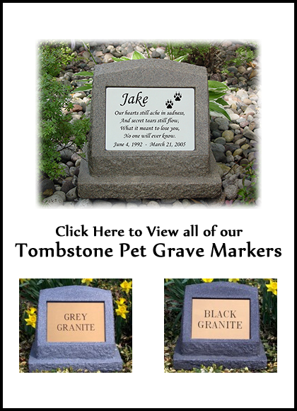Tombstone Pet Grave Marker